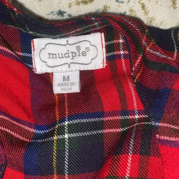 Mudpie red plaid Christmas top size medium - Picture 3 of 6